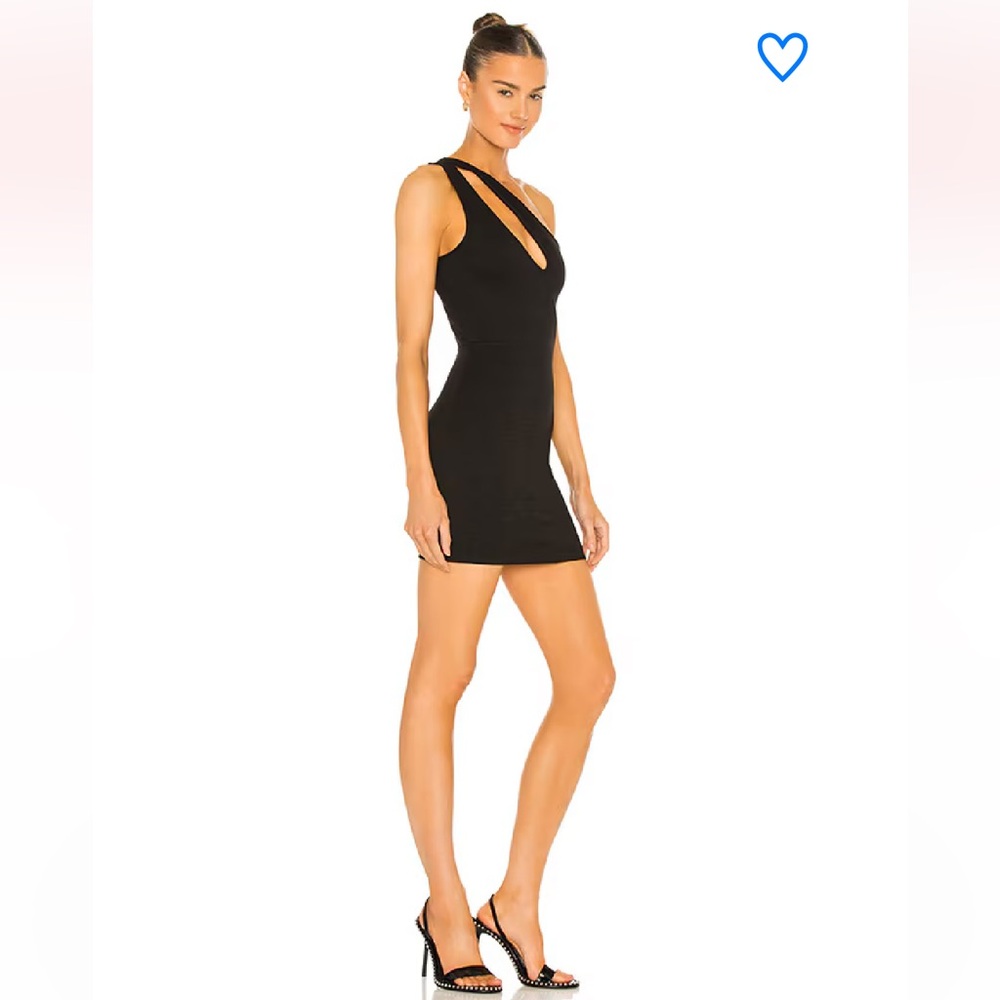 Nava Asymmetrical Mini Dress in BLACK - Superdown, size XXS, NWT